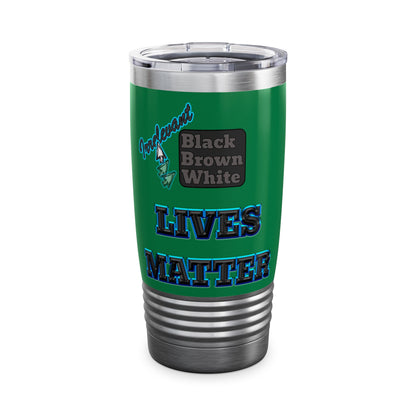 irrelevant - Ringneck Tumbler, 20oz (dark green)