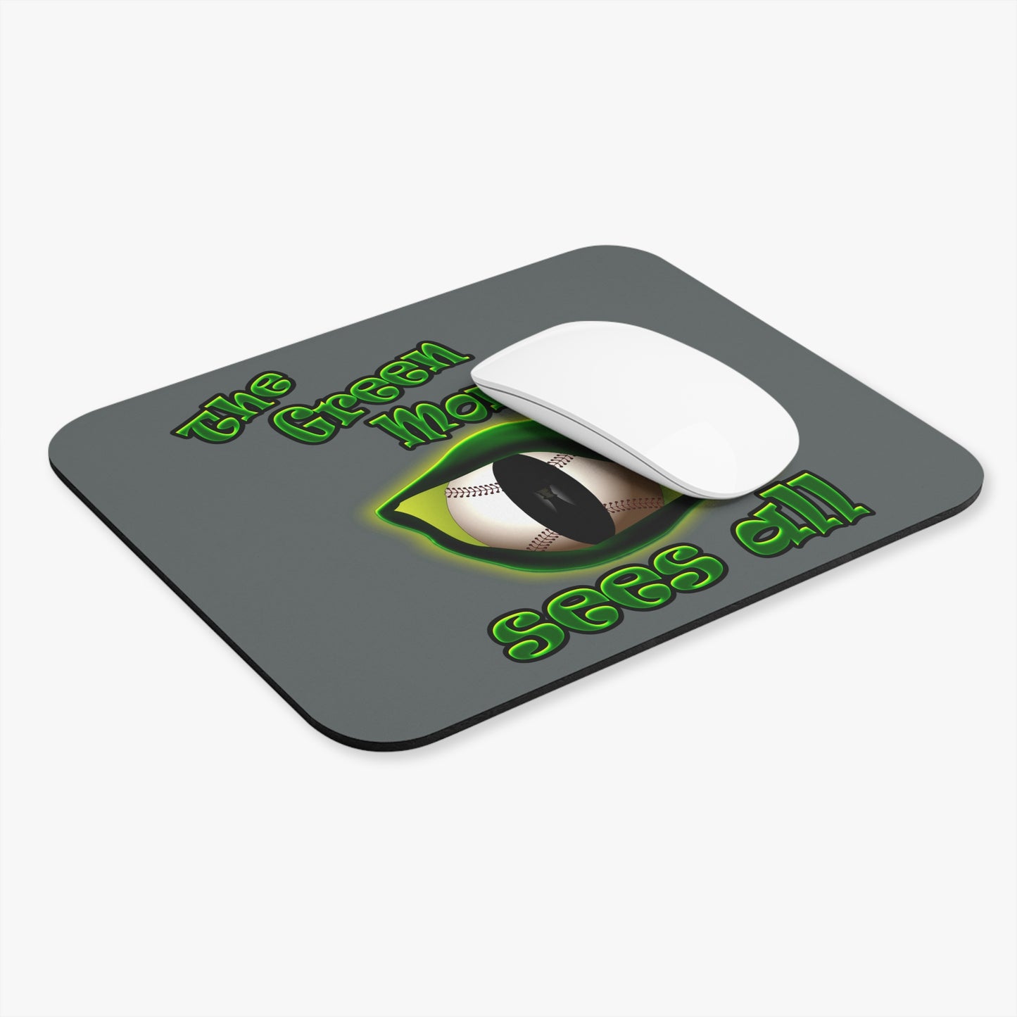 green monster - Mouse Pad (Rectangle) (dark grey)