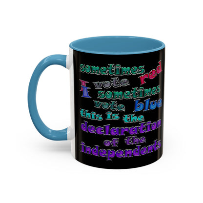 declaration of the independents - Accent Mug (black)