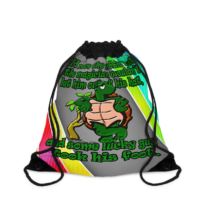 turtle race - Drawstring Bag (rainbow split)
