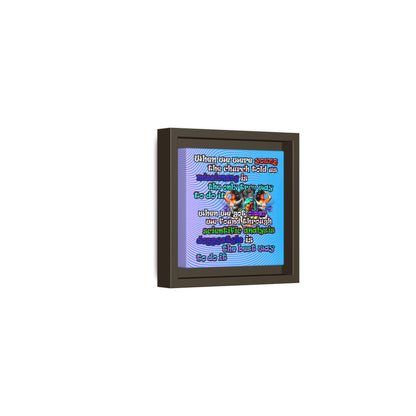 doggystyle - framed canvas art (light blue-purple wave)