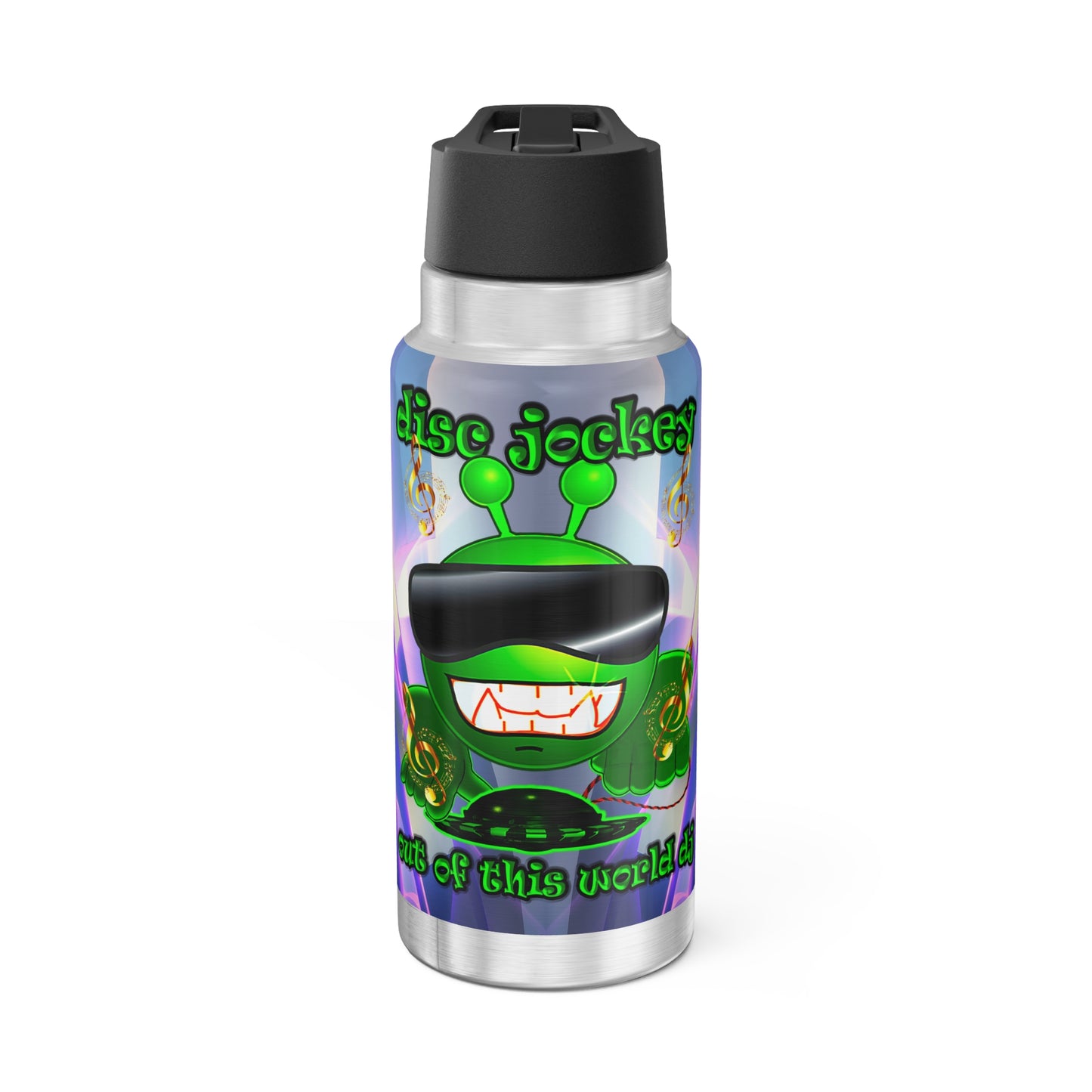 disc jockey - Gator Tumbler, 32oz (grey-pink wave)