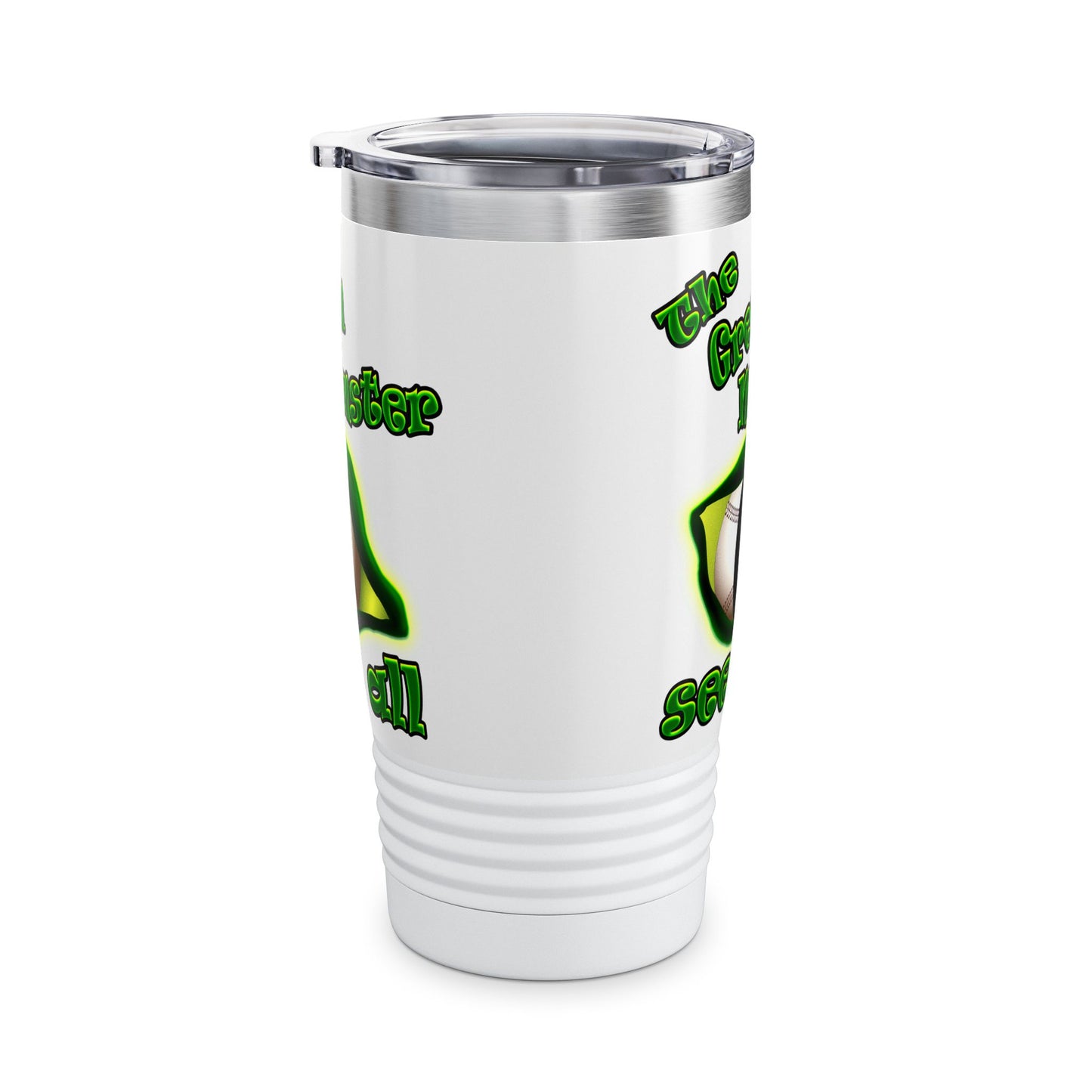 green monster - Ringneck Tumbler, 20oz (white)