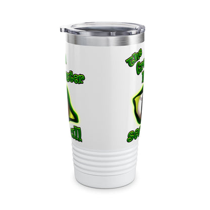 green monster - Ringneck Tumbler, 20oz (white)