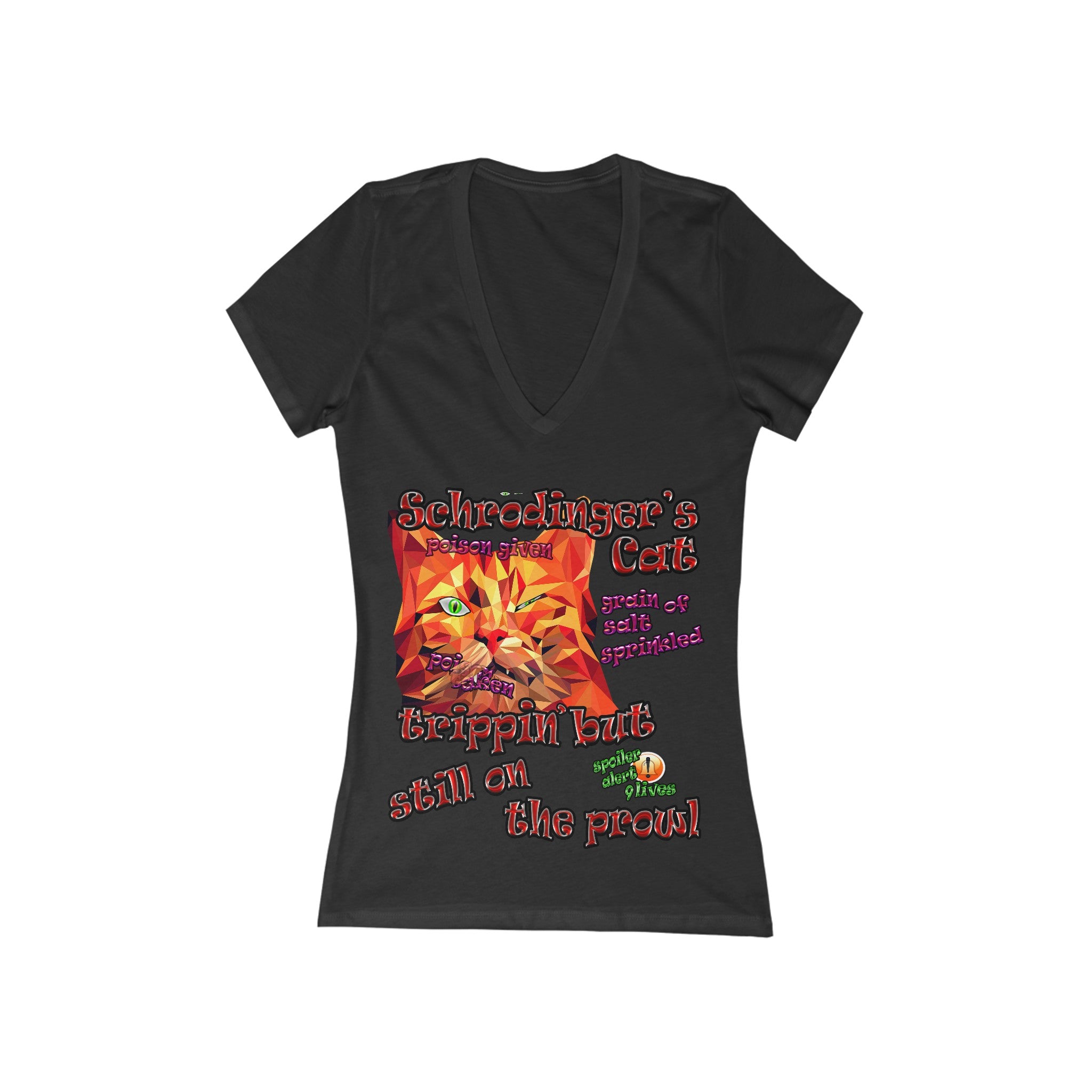 schrodinger's cat - Women's Jersey Short Sleeve Deep V-Neck Tee