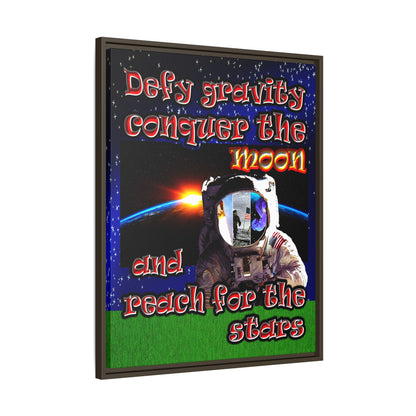 defy conquer reach - framed canvas art ('snoops' background)