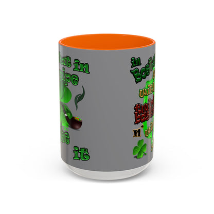 celtics logo - Accent Mug (grey)