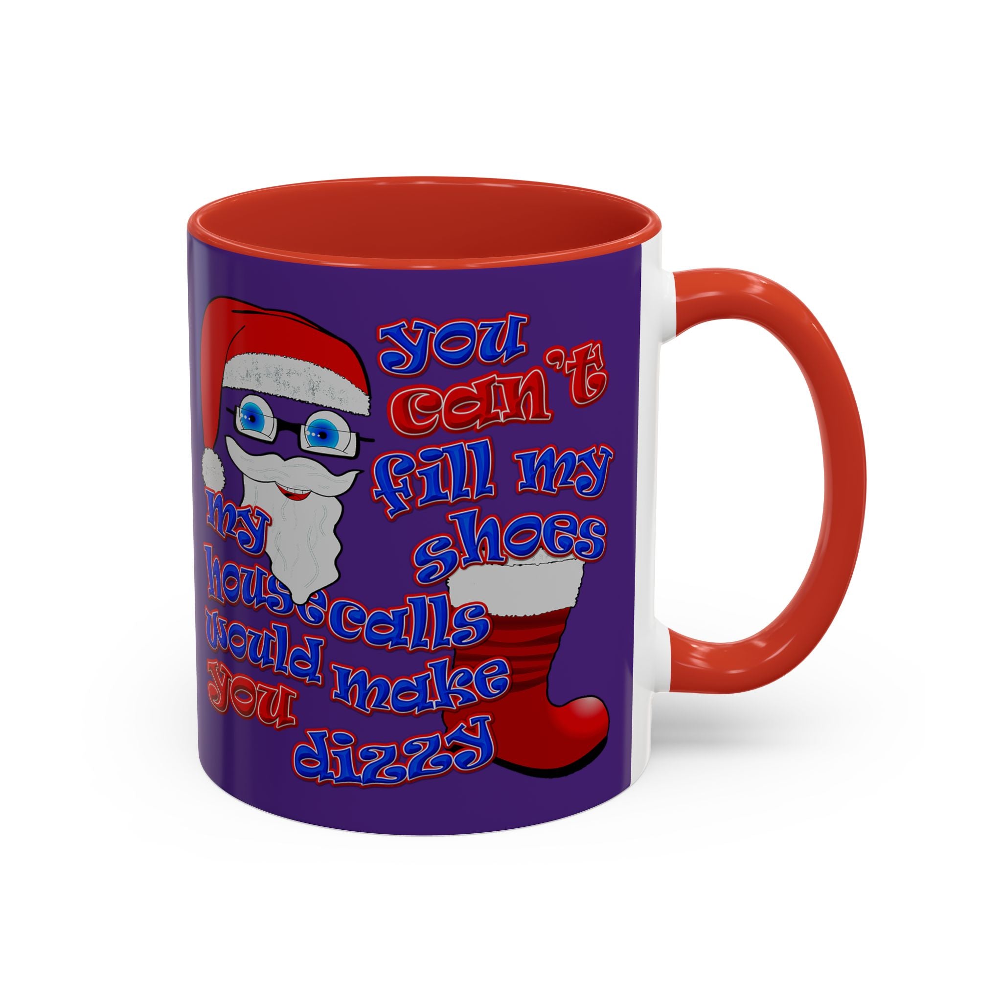 santa's shoes - Accent Mug (purple)