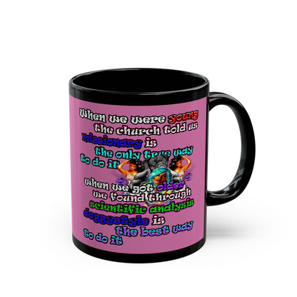 doggystyle - Black Mug (light pink)