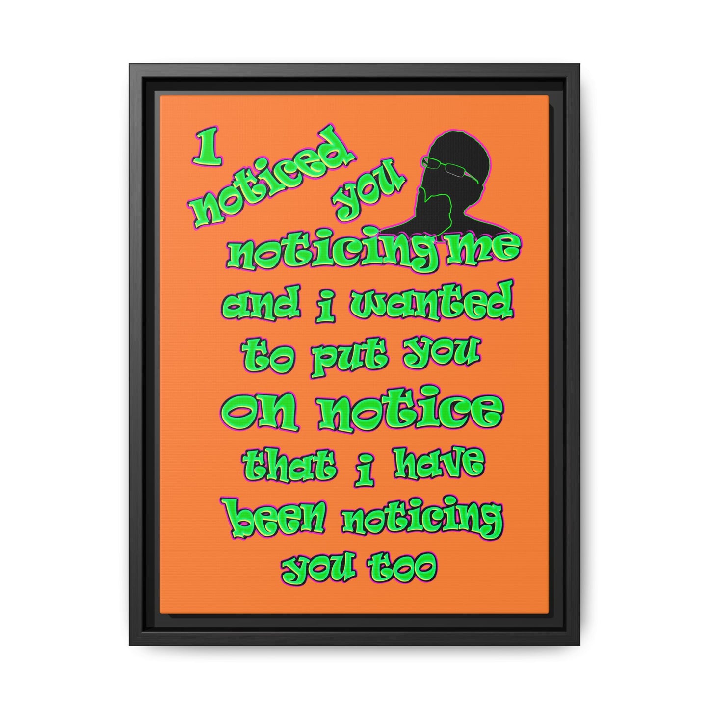 noticed you noticing - framed canvas art (crusta)