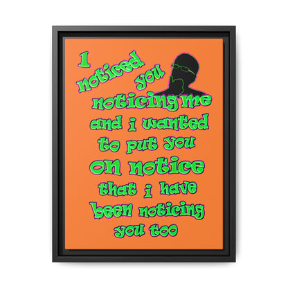 noticed you noticing - framed canvas art (crusta)