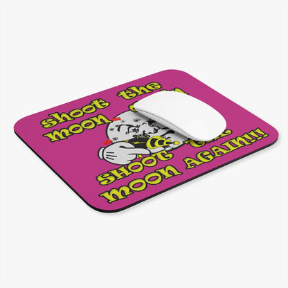 shoot the moon again - Mouse Pad (Rectangle) (pink)