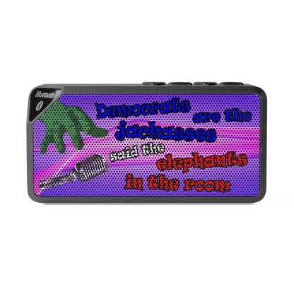donkeys and elephants - Jabba Bluetooth Speaker (purple-pink wave)