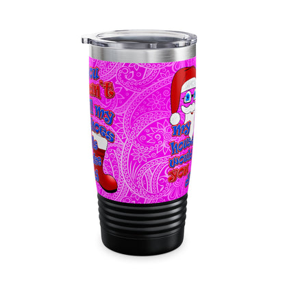 santa's shoes - Ringneck Tumbler, 20oz (pink swirl)