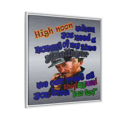 high noon - framed canvas art (brushed nickel)