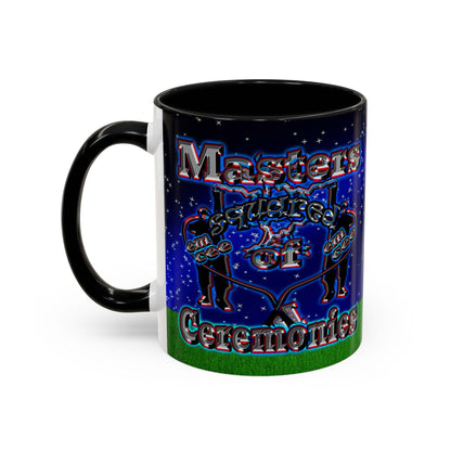 em cee squared - Accent Mug ('snoops' background)
