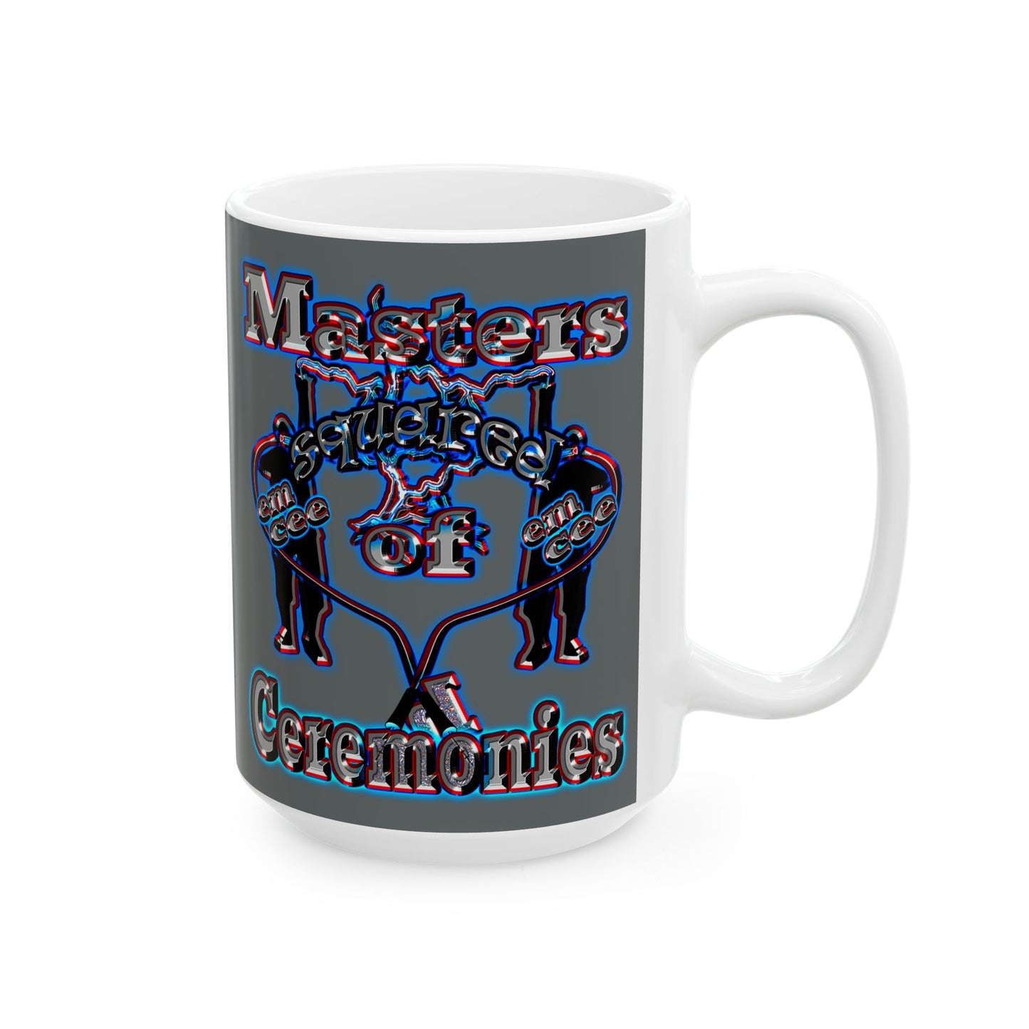 em cee squared - White Mug (dark grey)