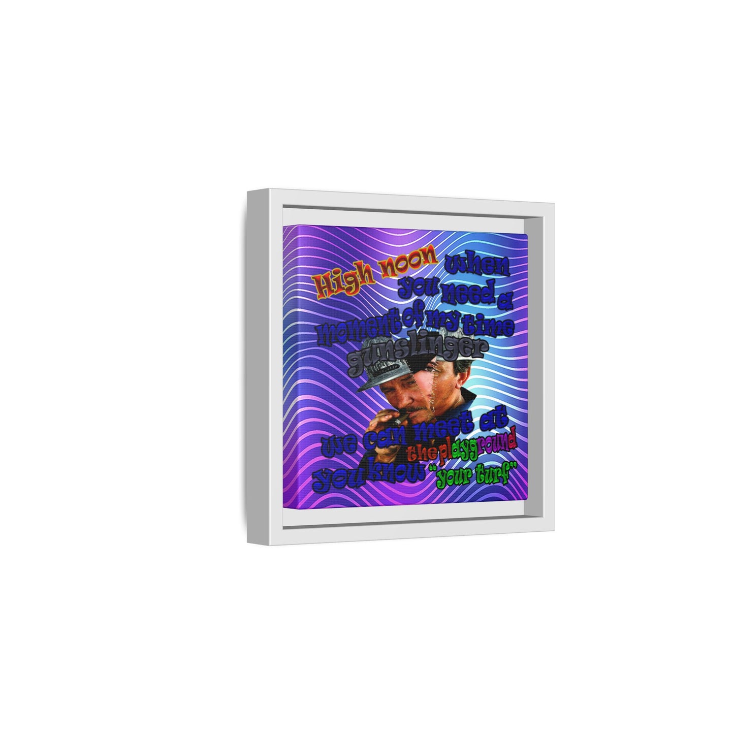 high noon - framed canvas art (purple wave)