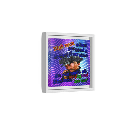 high noon - framed canvas art (purple wave)