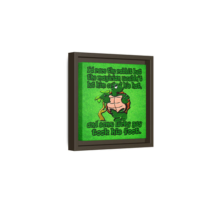 turtle race - framed canvas art (green turf)