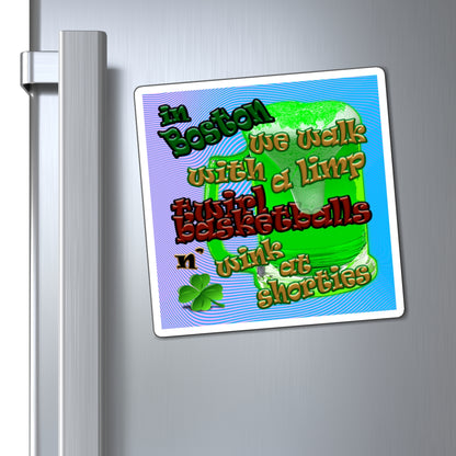 celtics logo - Magnets - (light blue-purple wave)