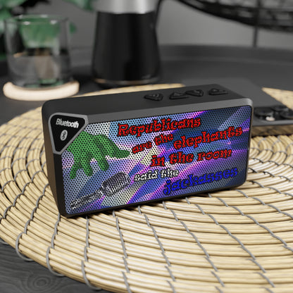 donkeys and elephants - Jabba Bluetooth Speaker (grey-pink wave)