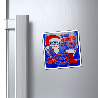 santa's shoes - Magnets - (blue-white wave)