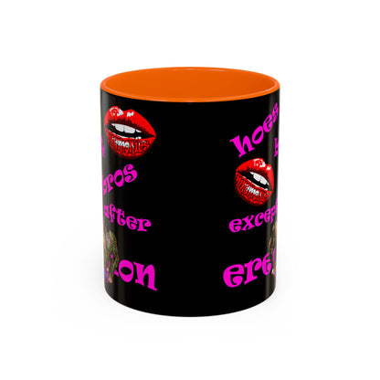 hoes b4 bros - Accent Mug (black)