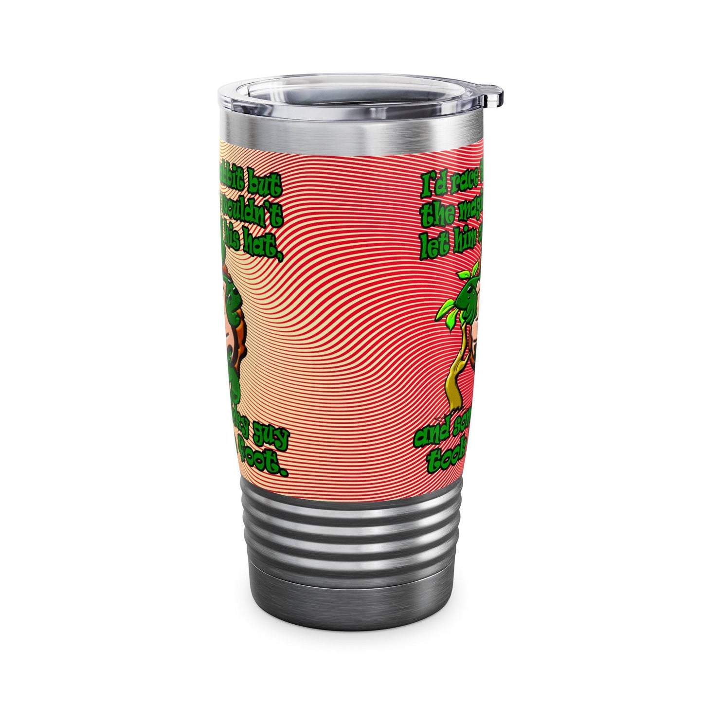 turtle race - Ringneck Tumbler, 20oz (yellow-orange wave)