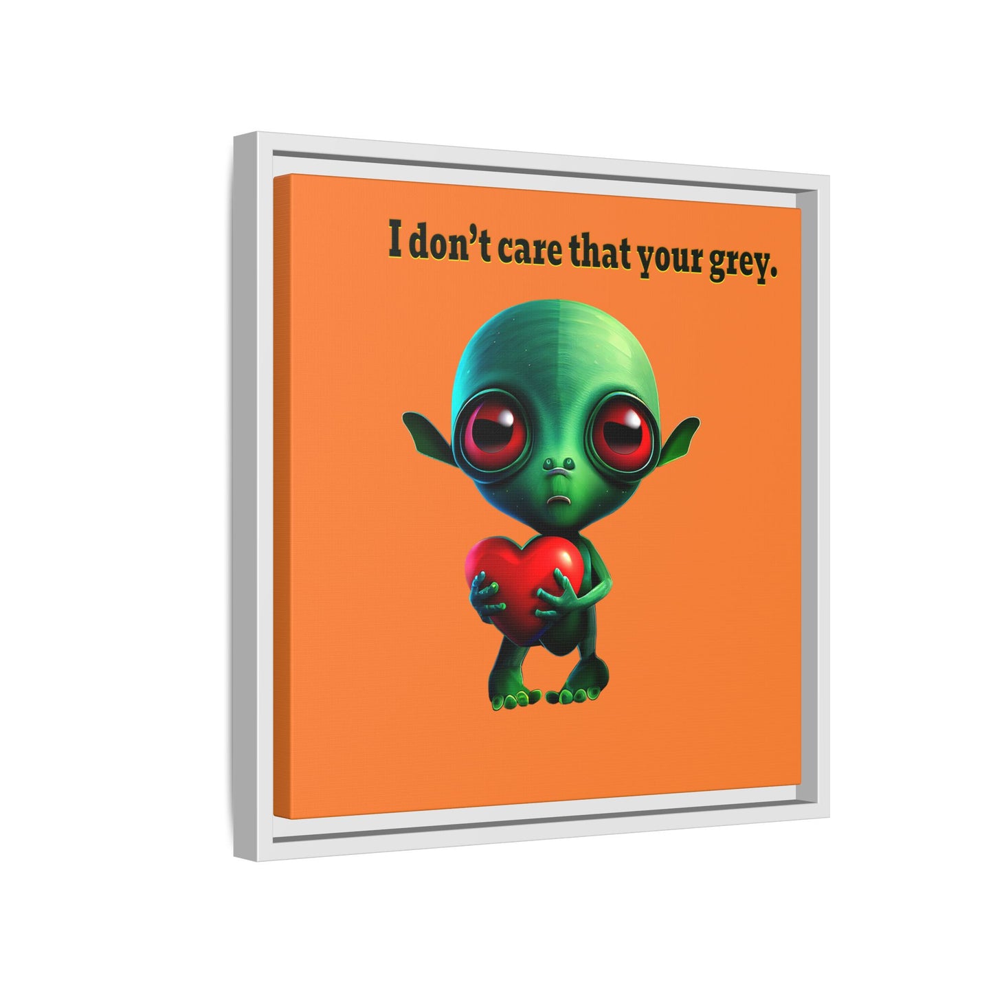 I don't care that your grey - framed canvas art (crusta)