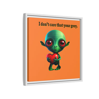 I don't care that your grey - framed canvas art (crusta)