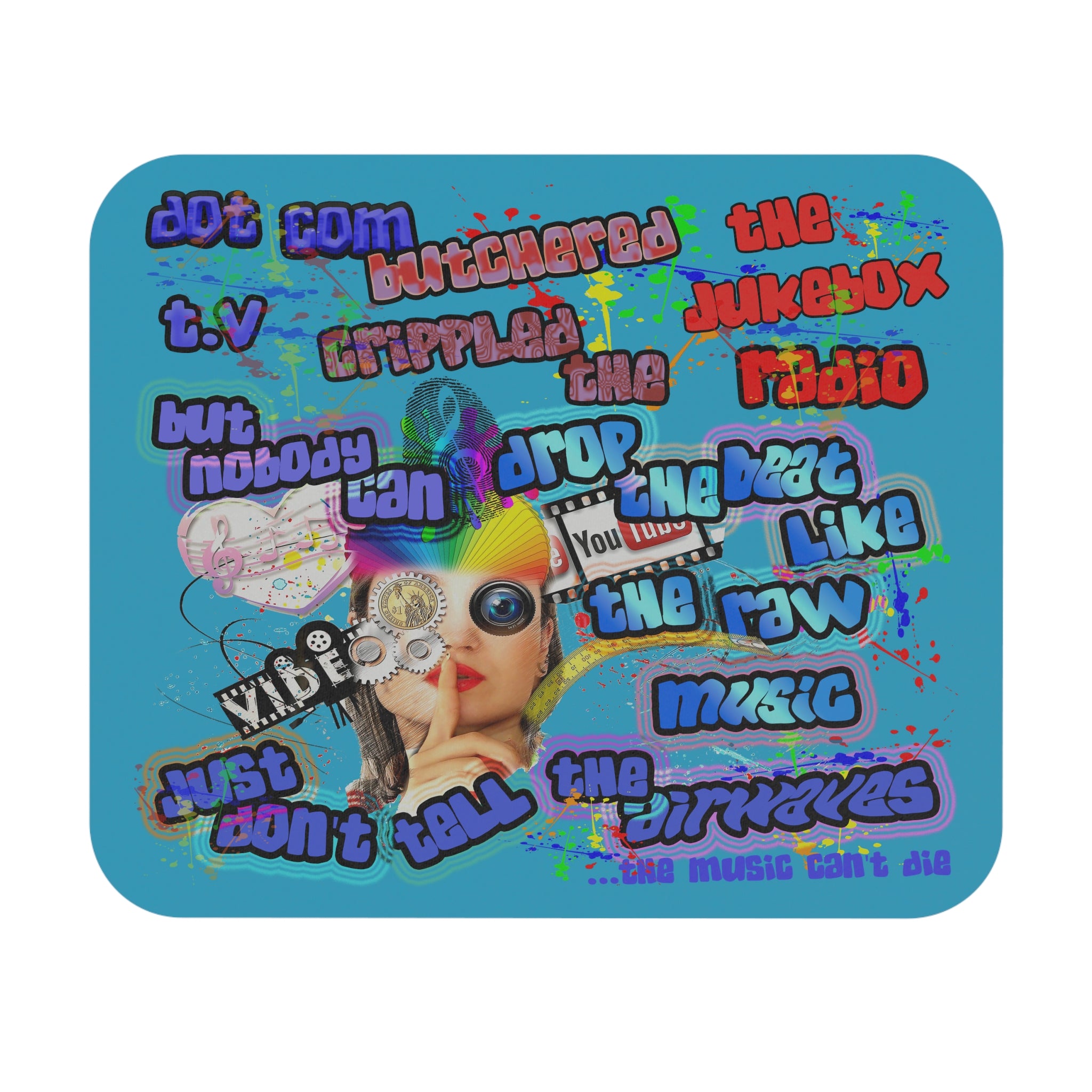 drop the beat - Mouse Pad (Rectangle) (turquoise)