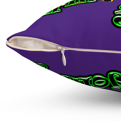 og - Spun Polyester Square Pillow - (purple)