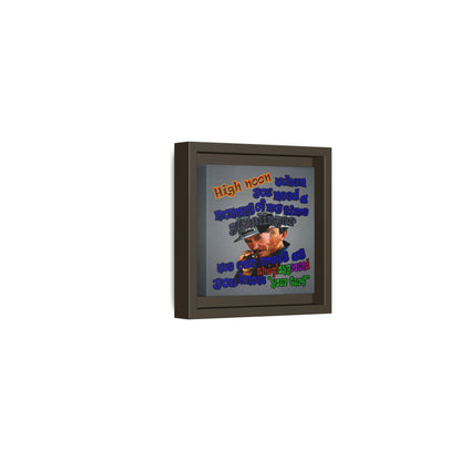 high noon - framed canvas art (grey-light grey)