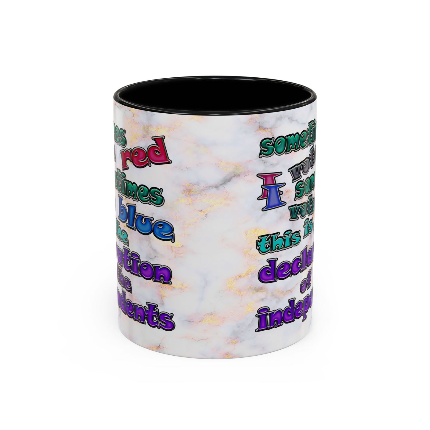 declaration of the independents - Accent Mug (white marble)