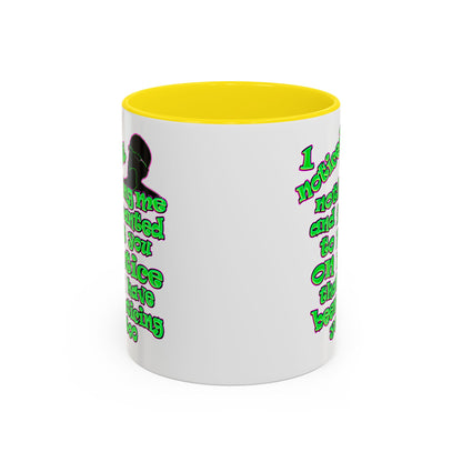 noticed you noticing - Accent Mug (white)