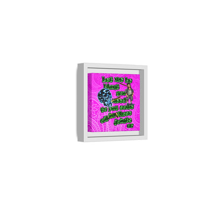 og - framed canvas art (pink swirl)