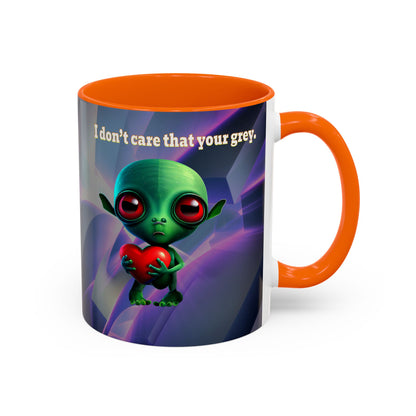 I don't care that your grey - Accent Mug (grey-pink wave)