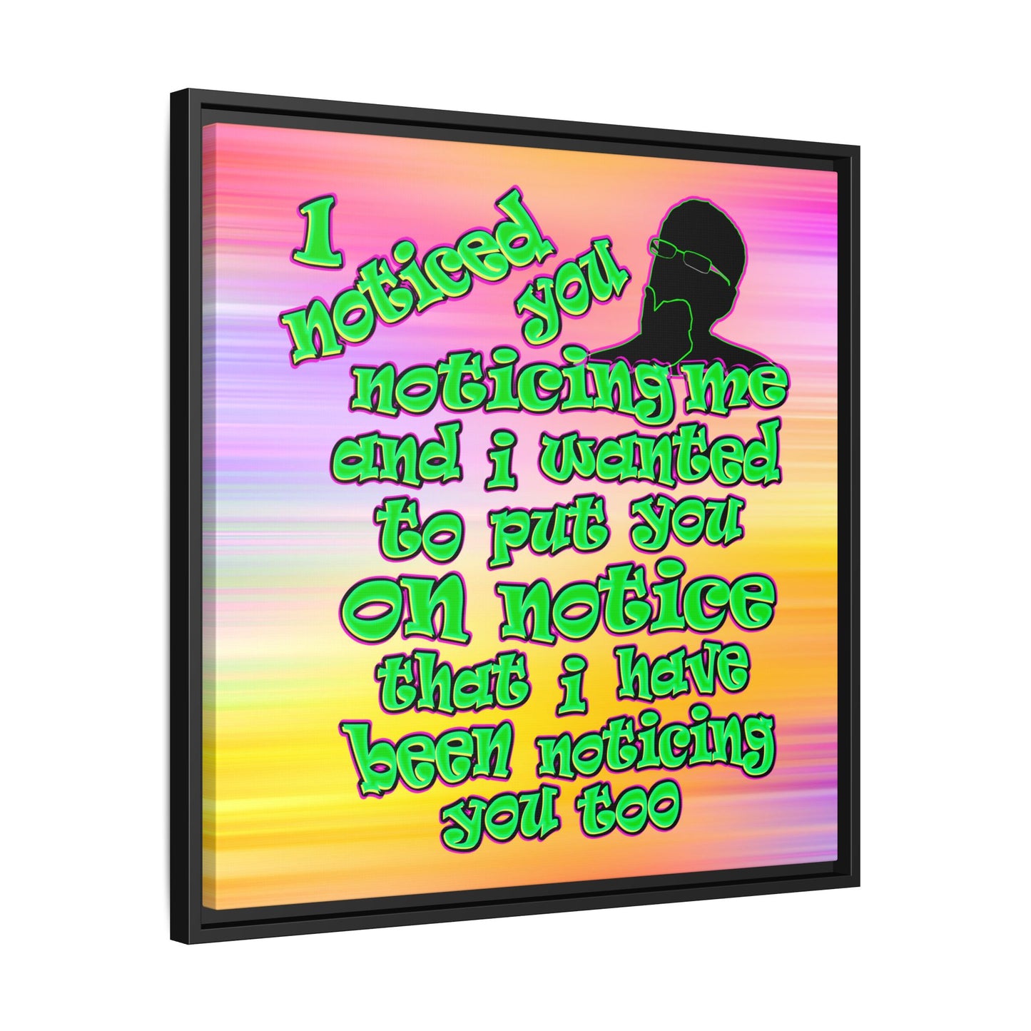 noticed you noticing - framed canvas art (color blur)