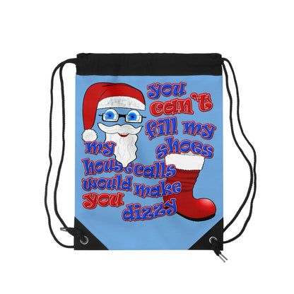 santa's shoes - Drawstring Bag (light blue)