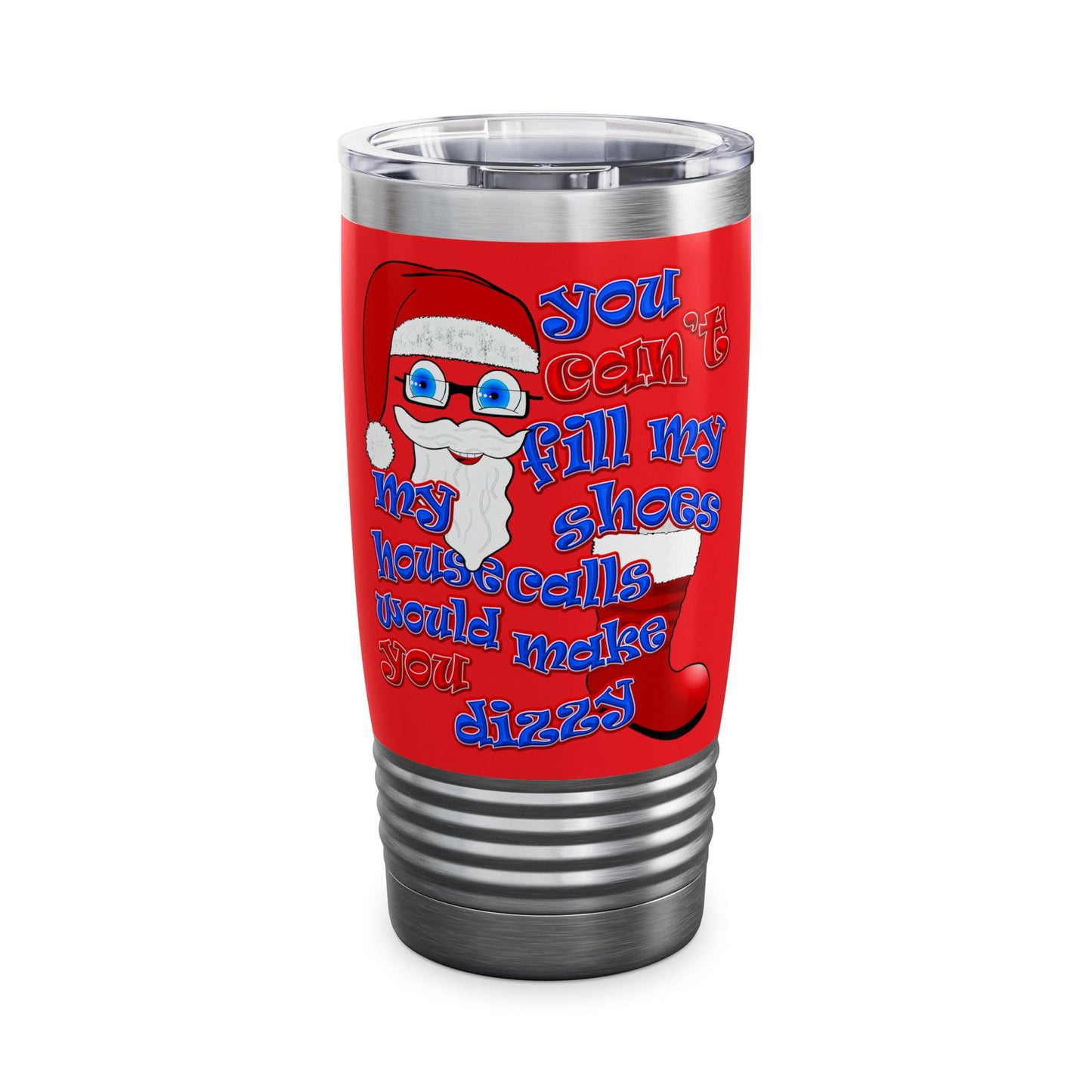 santa's shoes - Ringneck Tumbler, 20oz (red)