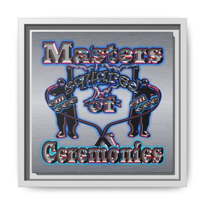 em cee squared - framed canvas art (brushed nickel)