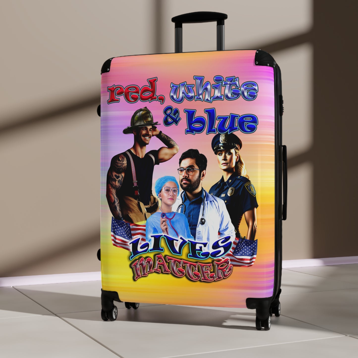 rw&b lives matter - Suitcase (color blur)