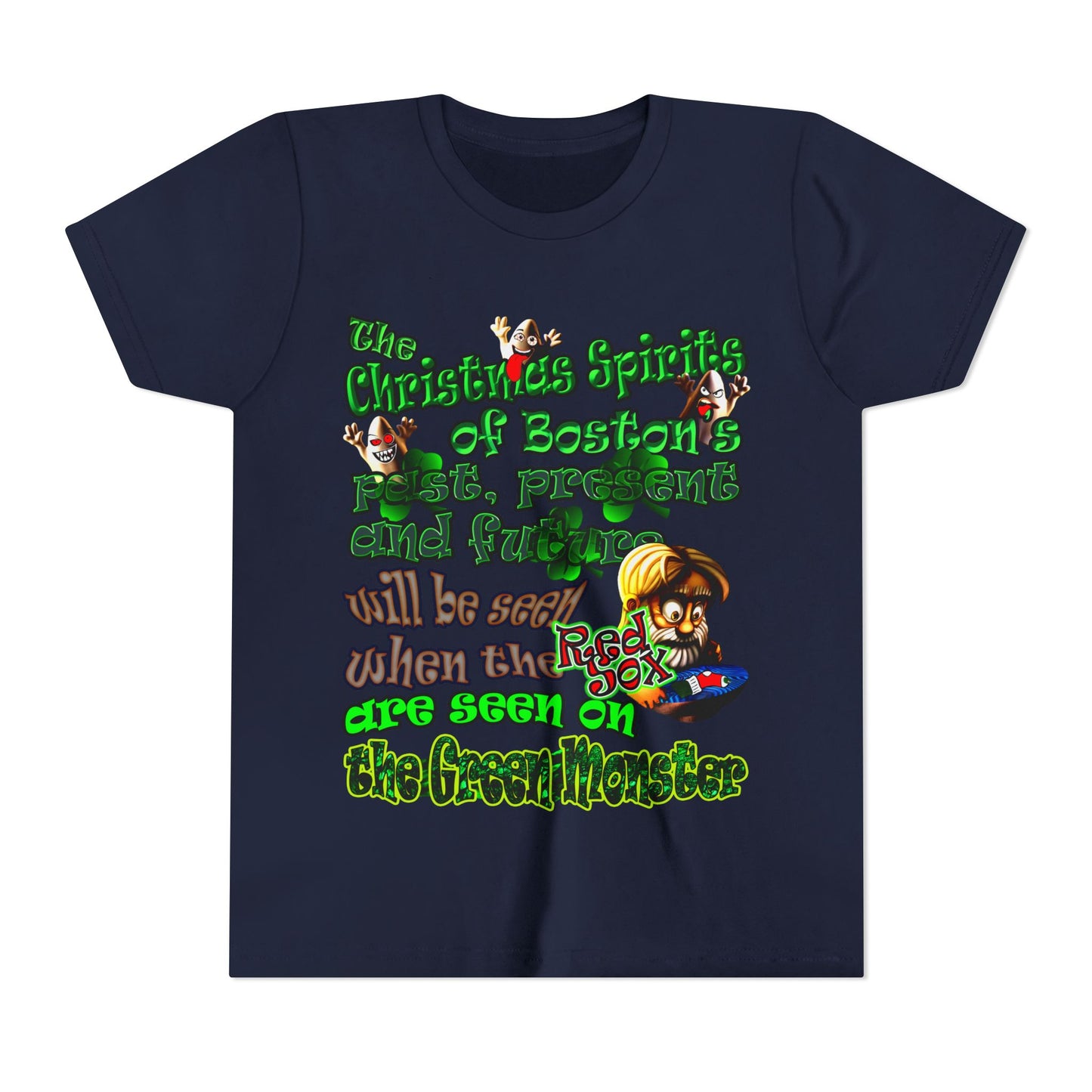 christmas spirits of boston - Youth Short Sleeve Tee