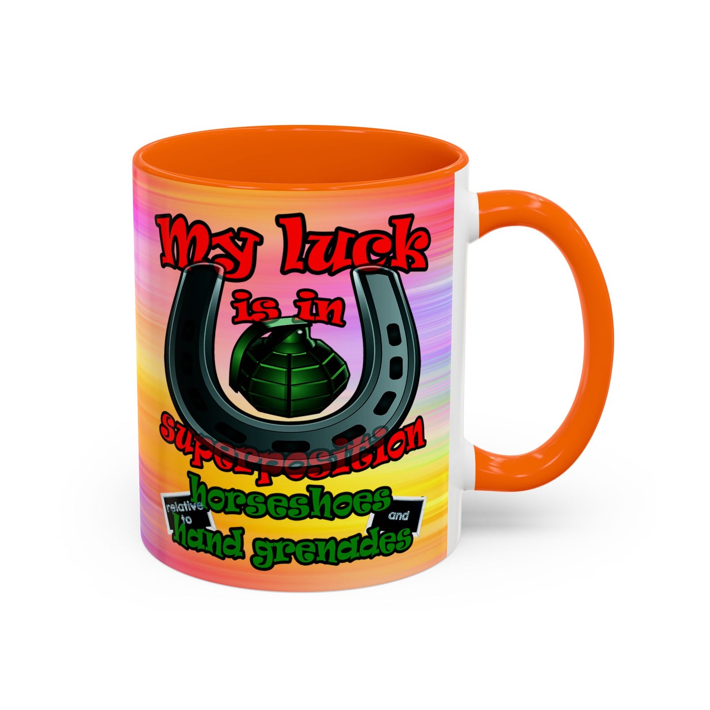 my luck - Accent Mug (color blur)