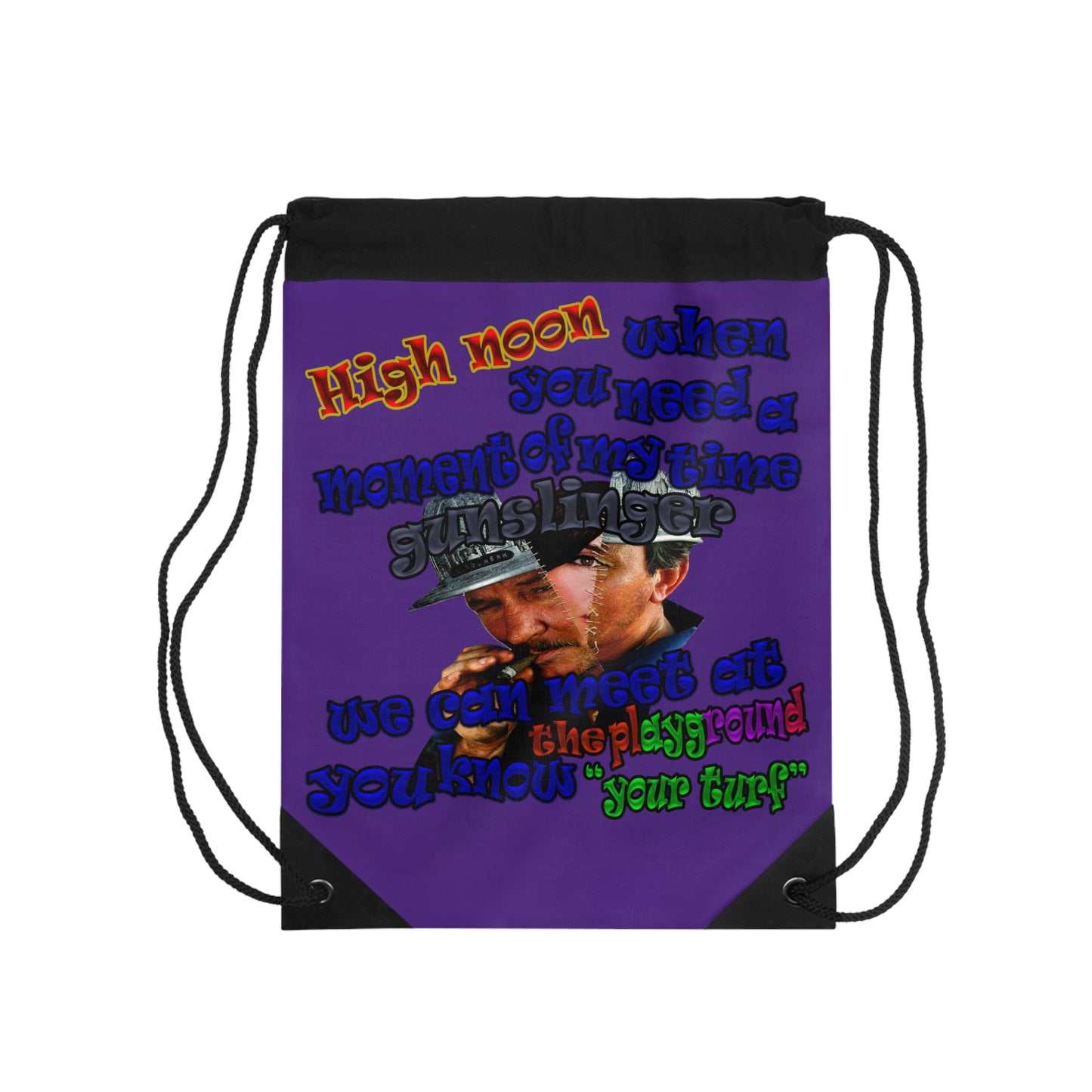 high noon - Drawstring Bag (purple)