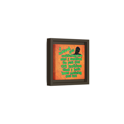 noticed you noticing - framed canvas art (burnt orange)