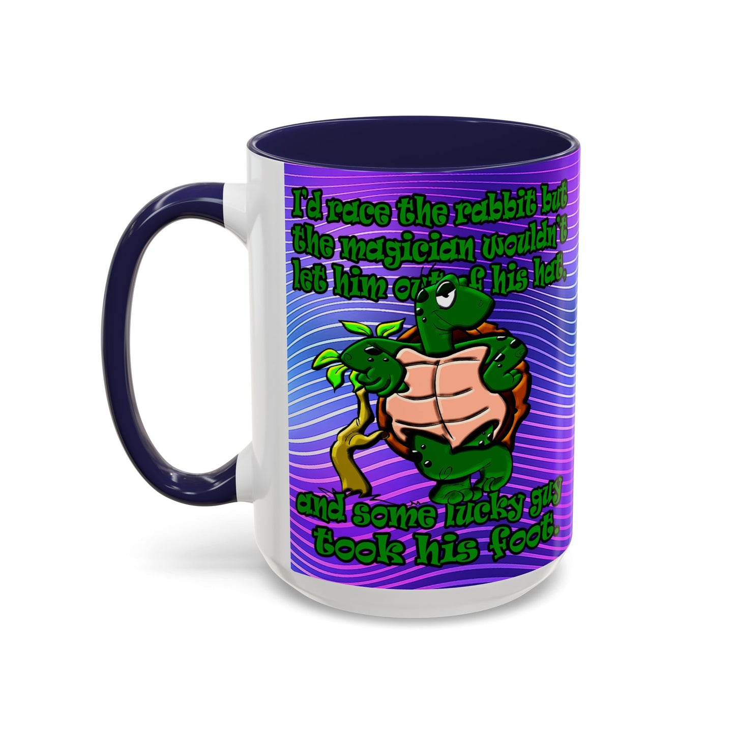 turtle race - Accent Mug (purple wave)