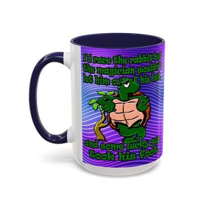 turtle race - Accent Mug (purple wave)