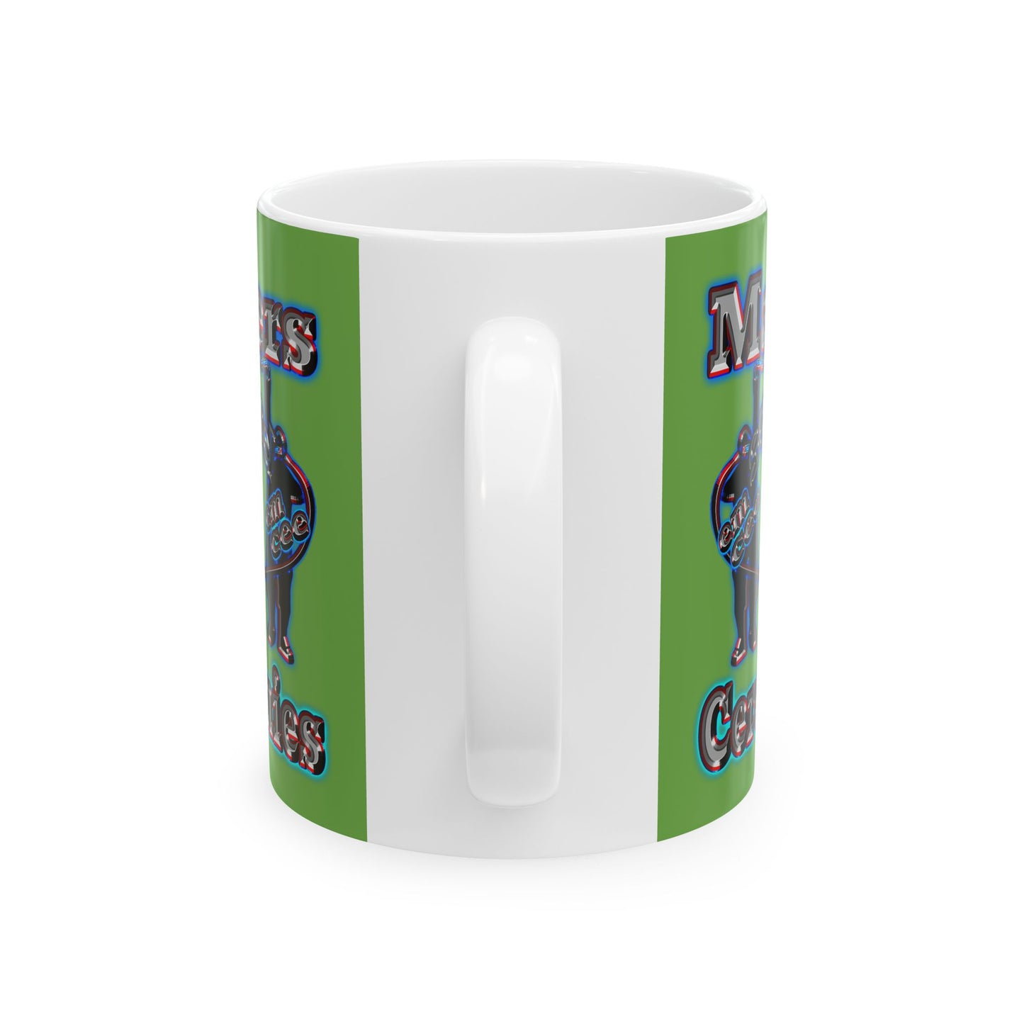 em cee squared - White Mug (green)